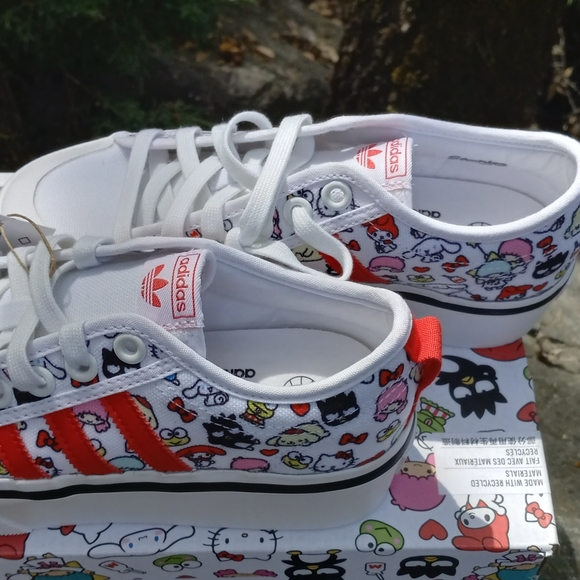 Adidas Originals (Unisex) Nizza Platform Sneakers J- Hello Kitty& Sanrio Friends - Picture 9 of 16